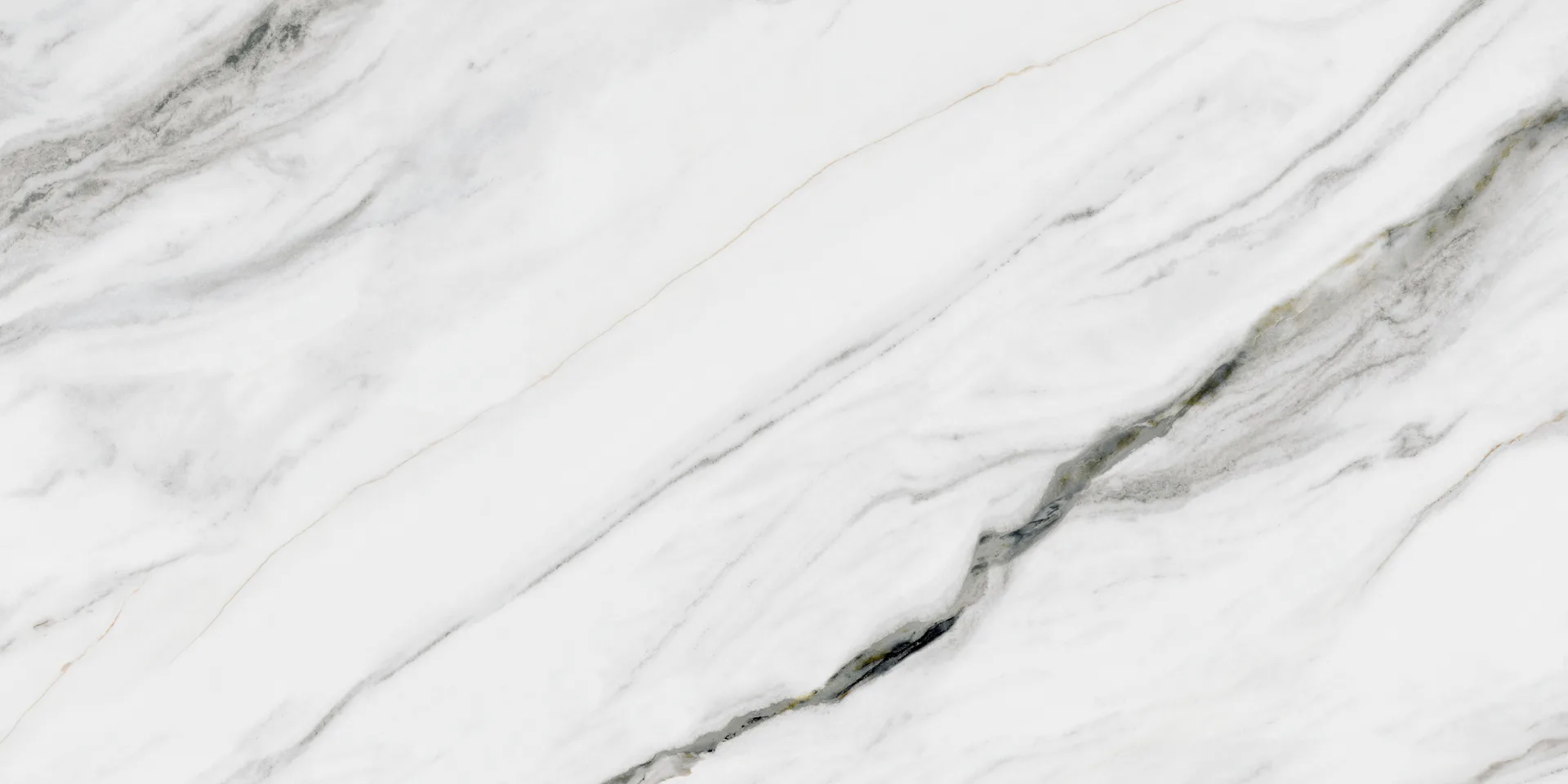 Pale veined quartz slab